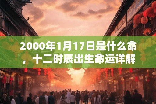 2000年1月17日是什么命,十二时辰出生命运详解 2000年1月17日是什么命,十二时辰出生命运详解