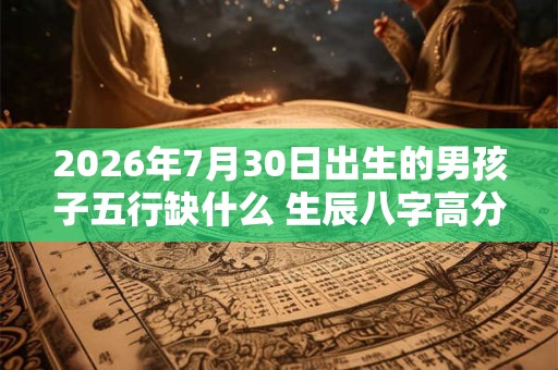 2026年7月30日出生的男孩子五行缺什么 生辰八字高分取名 2026年7月30日出生的男孩子五行缺什么 生辰八字高分取名