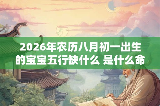 2026年农历八月初一出生的宝宝五行缺什么 是什么命 2026年农历八月初一出生的宝宝五行缺什么 是什么命