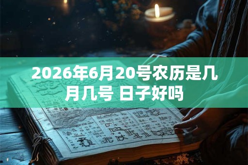2026年6月20号农历是几月几号 日子好吗
