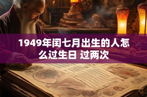 1949年闰七月出生的人怎么过生日 过两次 1949年闰七月出生的人怎么过生日 过两次