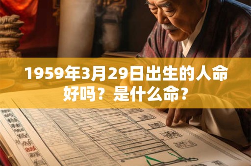 1959年3月29日出生的人命好吗？是什么命？