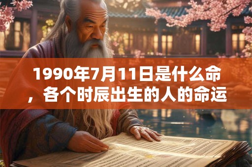 1990年7月11日是什么命，各个时辰出生的人的命运