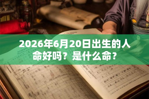 2026年6月20日出生的人命好吗？是什么命？