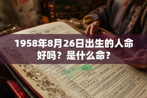1958年8月26日出生的人命好吗？是什么命？