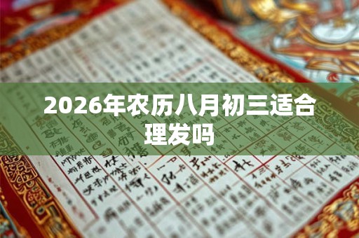 2026年农历八月初三适合理发吗