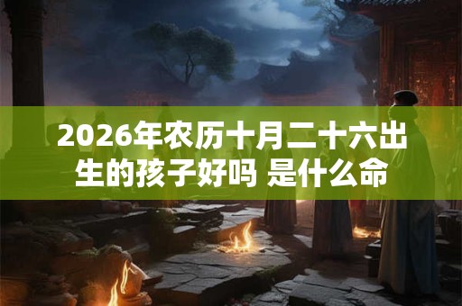 2026年农历十月二十六出生的孩子好吗 是什么命