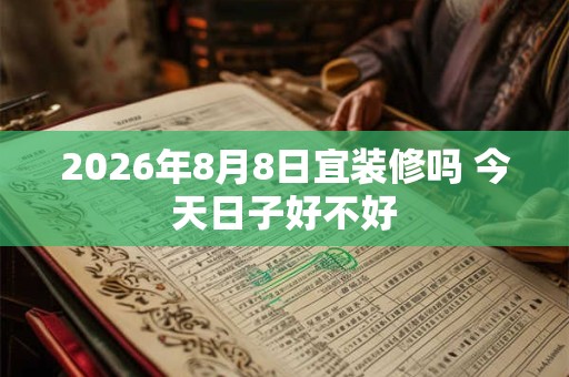 2026年8月8日宜装修吗 今天日子好不好 2026年8月8日宜装修吗 今天日子好不好