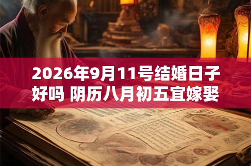 2026年9月11号结婚日子好吗 阴历八月初五宜嫁娶吗 2026年9月11号结婚日子好吗 阴历八月初五宜嫁娶吗