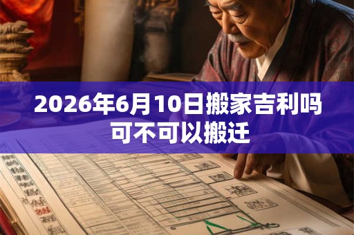 2026年6月10日搬家吉利吗 可不可以搬迁 2026年6月10日搬家吉利吗 可不可以搬迁