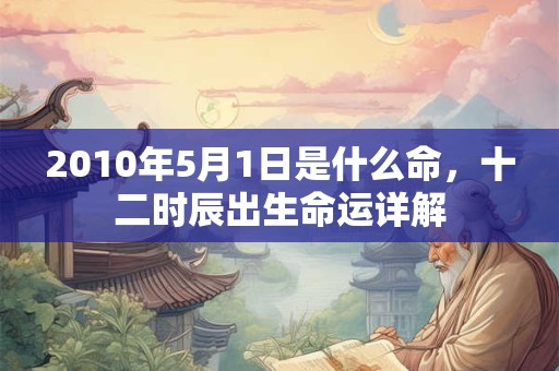 2010年5月1日是什么命，十二时辰出生命运详解