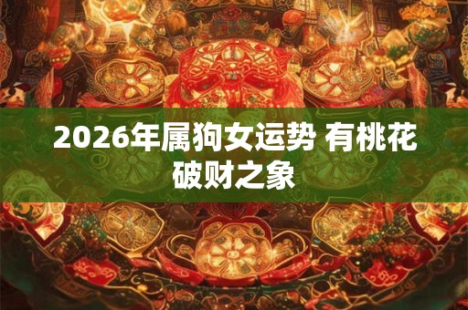 2026年属狗女运势 有桃花破财之象