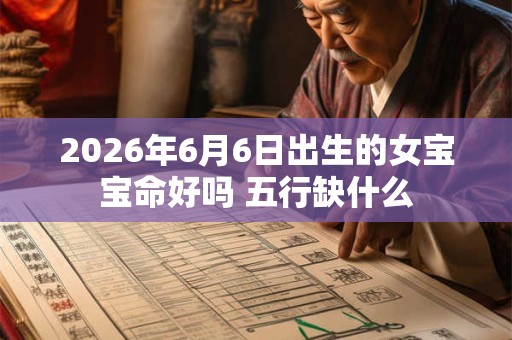 2026年6月6日出生的女宝宝命好吗 五行缺什么