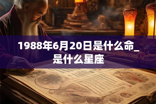 1988年6月20日是什么命_是什么星座 1988年6月20日是什么命_是什么星座