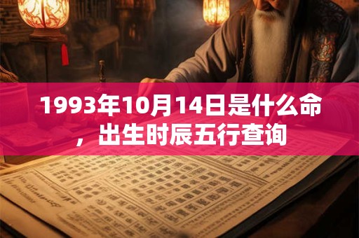 1993年10月14日是什么命,出生时辰五行查询 1993年10月14日是什么命,出生时辰五行查询