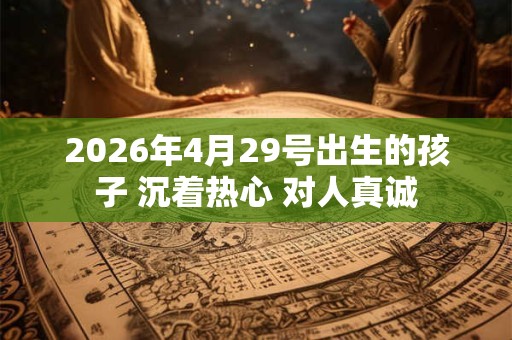 2026年4月29号出生的孩子 沉着热心 对人真诚 2026年4月29号出生的孩子 沉着热心 对人真诚