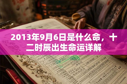 2013年9月6日是什么命,十二时辰出生命运详解 2013年9月6日是什么命,十二时辰出生命运详解