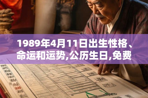 1989年4月11日出生性格、命运和运势,公历生日,免费算命 1989年4月11日出生性格、命运和运势,公历生日,免费算命