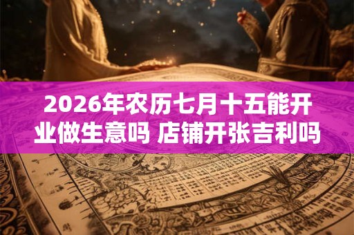 2026年农历七月十五能开业做生意吗 店铺开张吉利吗 2026年农历七月十五能开业做生意吗 店铺开张吉利吗