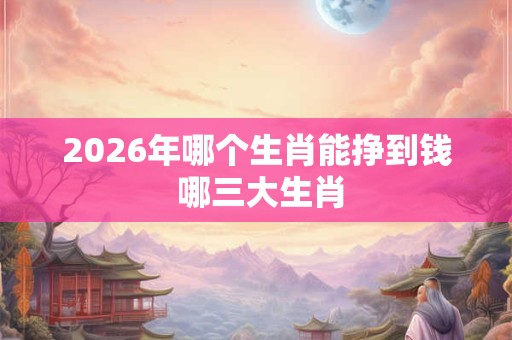 2026年哪个生肖能挣到钱 哪三大生肖