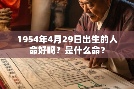 1954年4月29日出生的人命好吗？是什么命？