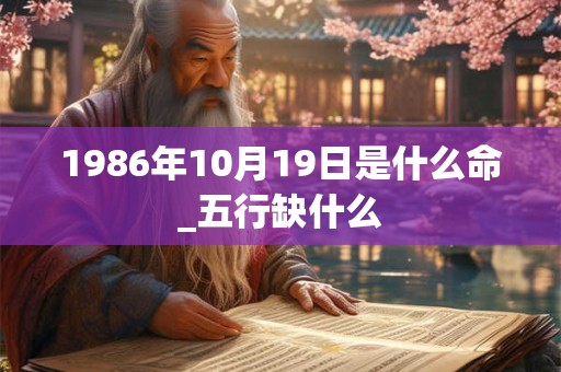 1986年10月19日是什么命_五行缺什么 1986年10月19日是什么命_五行缺什么