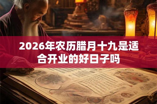 2026年农历腊月十九是适合开业的好日子吗