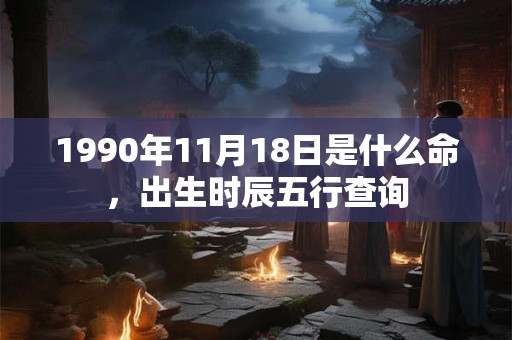 1990年11月18日是什么命，出生时辰五行查询