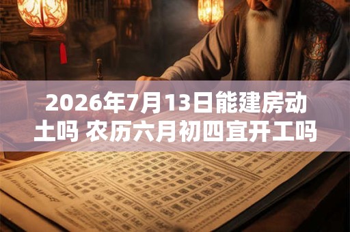 2026年7月13日能建房动土吗 农历六月初四宜开工吗 2026年7月13日能建房动土吗 农历六月初四宜开工吗