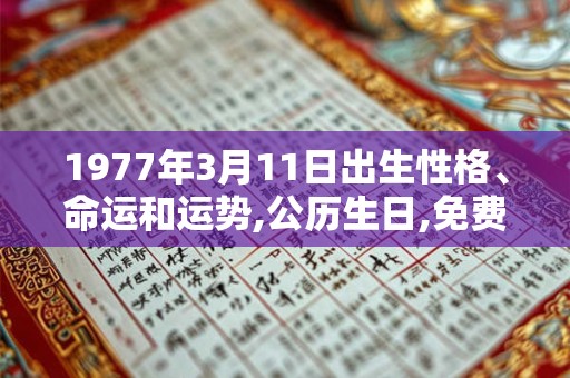 1977年3月11日出生性格、命运和运势,公历生日,免费算命 1977年3月11日出生性格、命运和运势,公历生日,免费算命