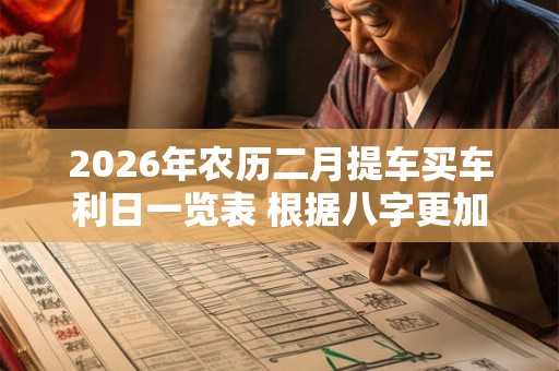 2026年农历二月提车买车利日一览表 根据八字更加精准