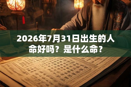 2026年7月31日出生的人命好吗？是什么命？