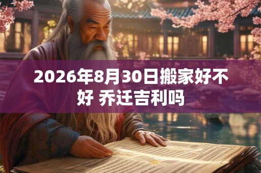 2026年8月30日搬家好不好 乔迁吉利吗