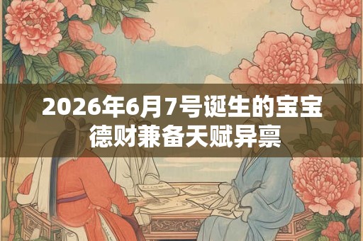 2026年6月7号诞生的宝宝 德财兼备天赋异禀