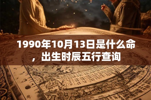 1990年10月13日是什么命，出生时辰五行查询