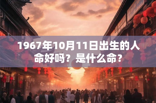 1967年10月11日出生的人命好吗?是什么命? 1967年10月11日出生的人命好吗?是什么命?