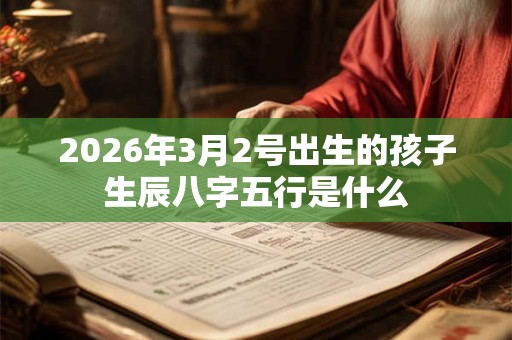 2026年3月2号出生的孩子生辰八字五行是什么