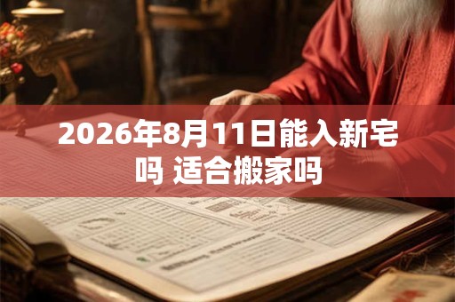 2026年8月11日能入新宅吗 适合搬家吗