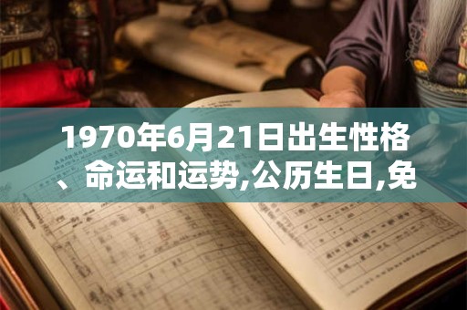 1970年6月21日出生性格、命运和运势,公历生日,免费算命