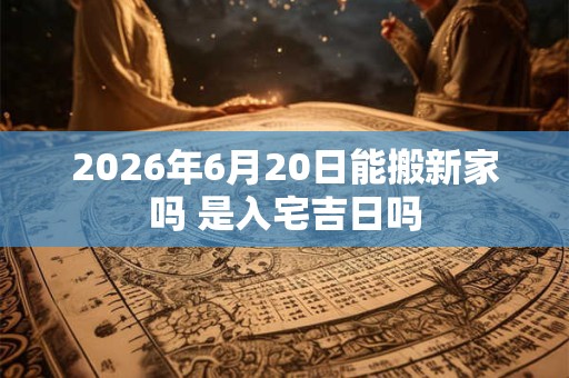 2026年6月20日能搬新家吗 是入宅吉日吗