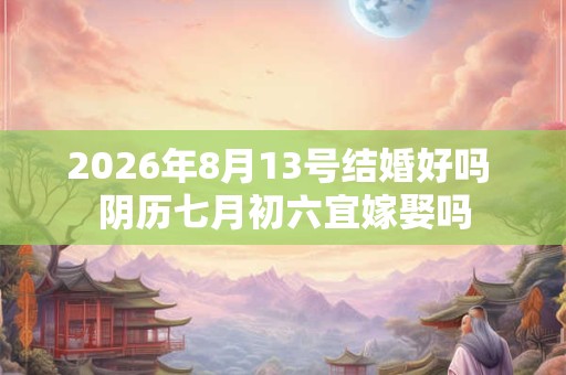 2026年8月13号结婚好吗 阴历七月初六宜嫁娶吗