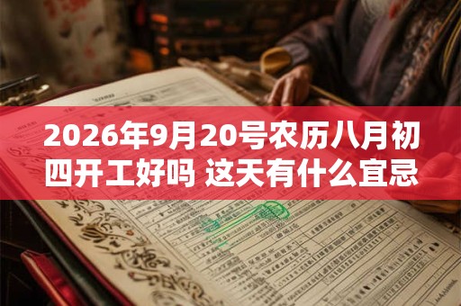 2026年9月20号农历八月初四开工好吗 这天有什么宜忌