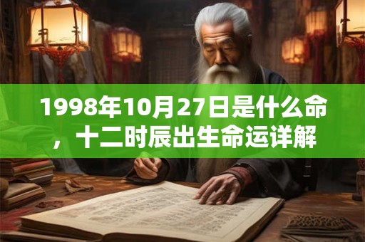 1998年10月27日是什么命,十二时辰出生命运详解 1998年10月27日是什么命,十二时辰出生命运详解