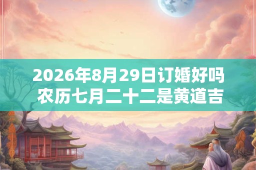 2026年8月29日订婚好吗 农历七月二十二是黄道吉日吗