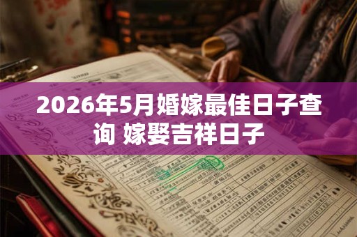 2026年5月婚嫁最佳日子查询 嫁娶吉祥日子