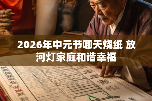 2026年中元节哪天烧纸 放河灯家庭和谐幸福