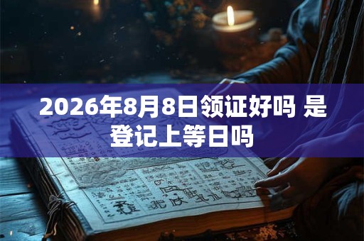 2026年8月8日领证好吗 是登记上等日吗