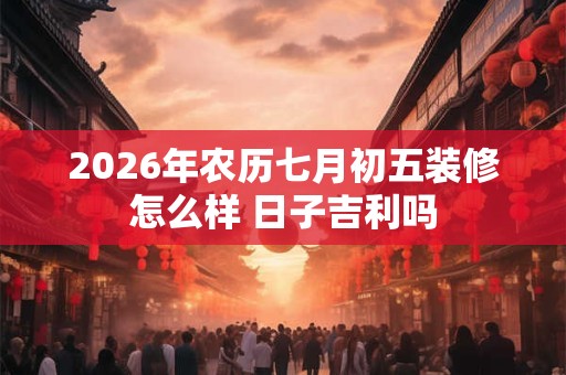2026年农历七月初五装修怎么样 日子吉利吗 2026年农历七月初五装修怎么样 日子吉利吗