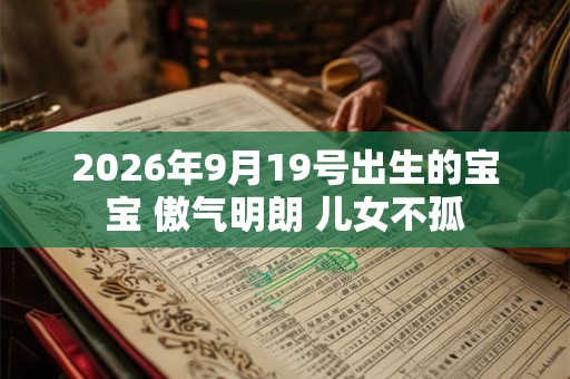 2026年9月19号出生的宝宝 傲气明朗 儿女不孤