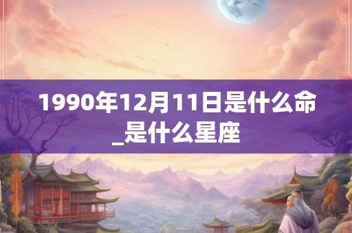 1990年12月11日是什么命_是什么星座 1990年12月11日是什么命_是什么星座